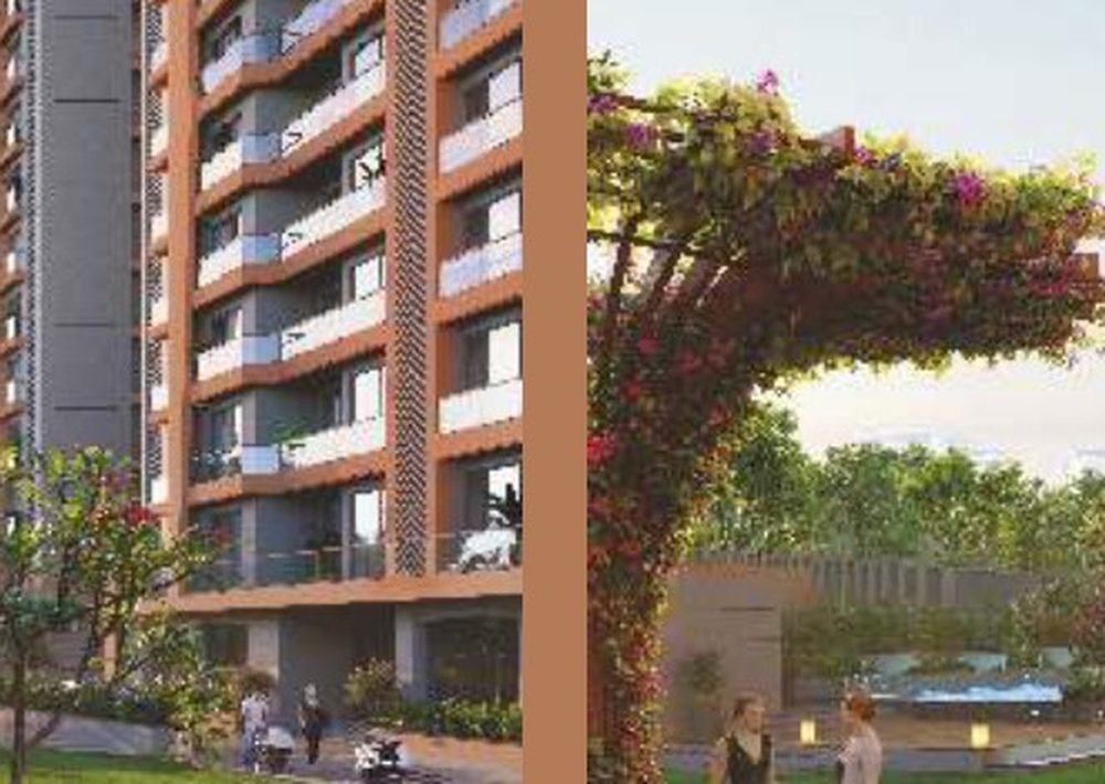 Landscaped walkway at DNG Noble Sky